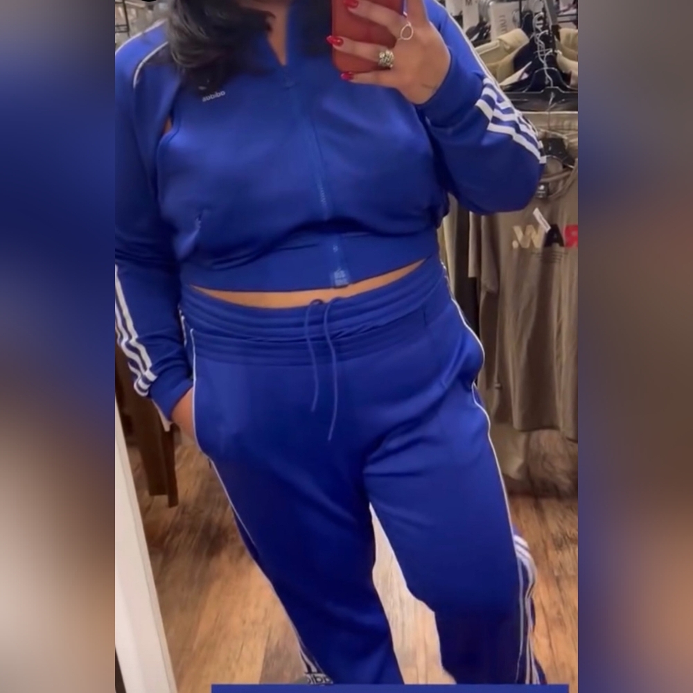 Adidas Women's Royal Blue Track Pants XL Fits Like Large Medium Offer Today